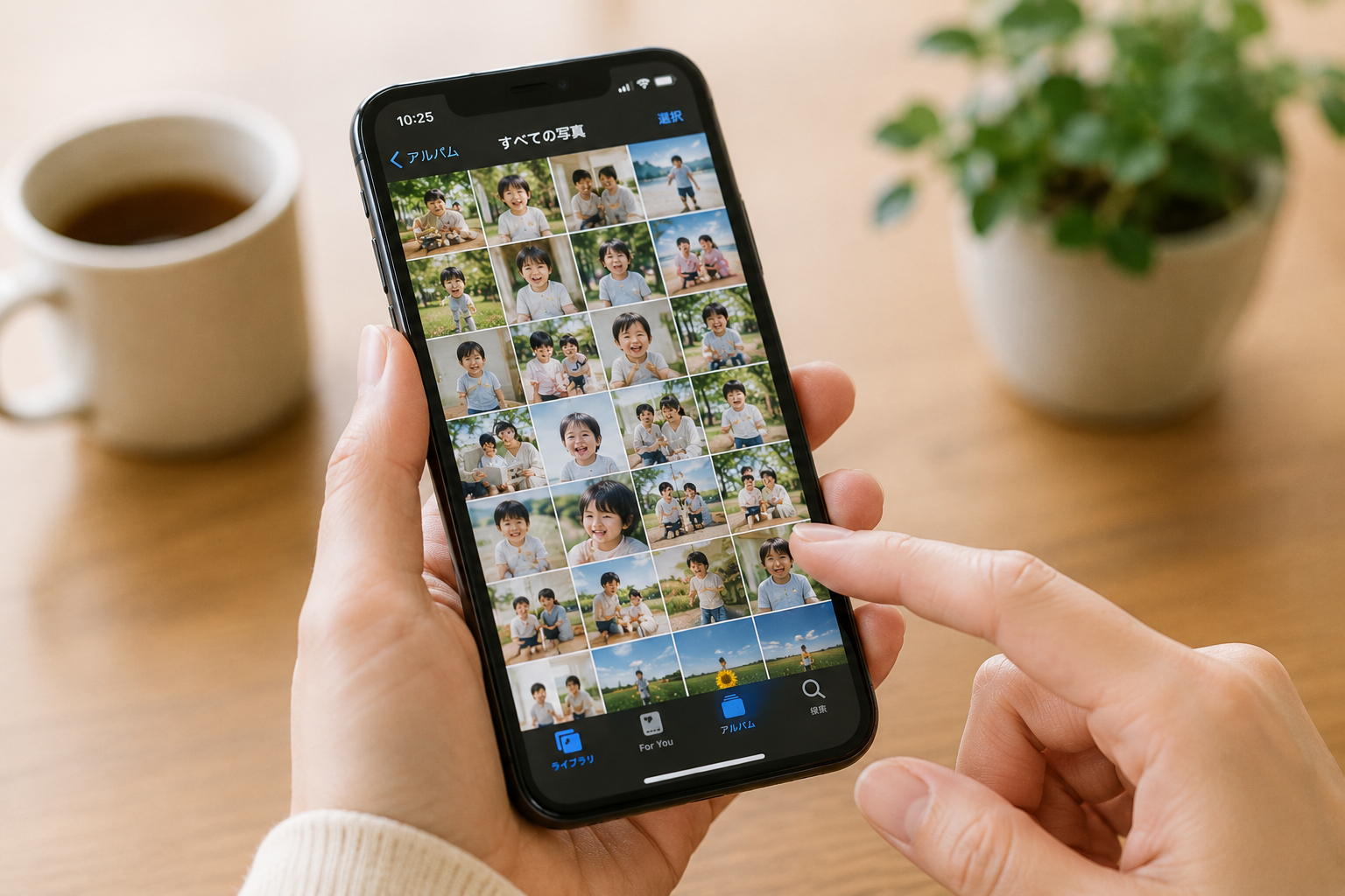 スマホに写真がたくさん格納されてこまっている。