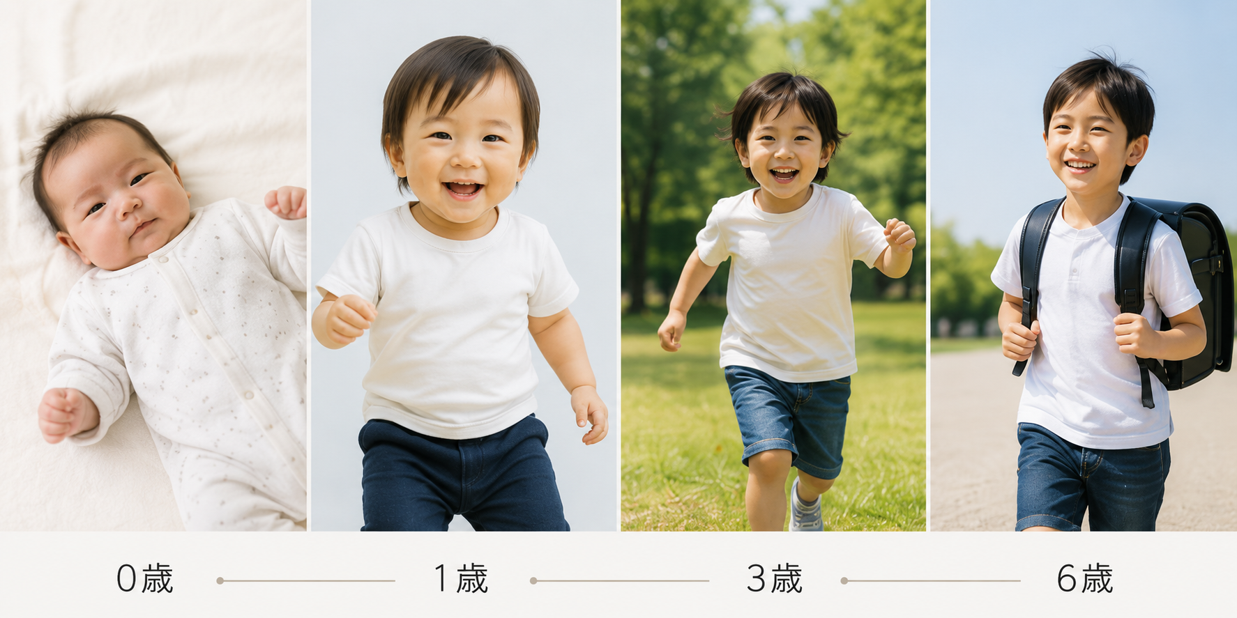 コドモの成長写真６歳まで