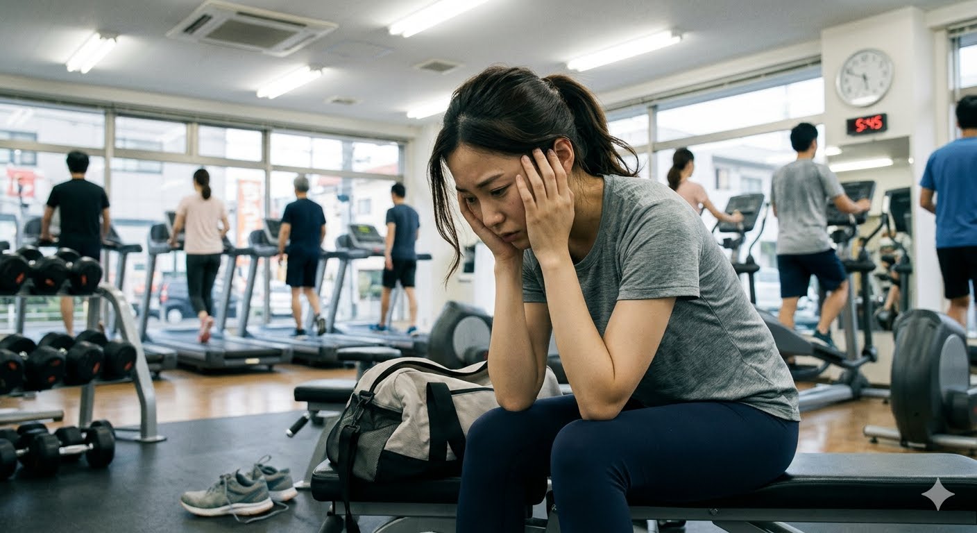 今度こそ挫折しない！なかなかジムが続かない女性ユーザーが困っている写真
